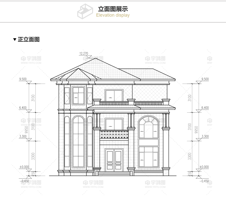 造價(jià)25萬(wàn)以內(nèi)三層農(nóng)村別墅設(shè)計(jì)圖，房子外觀高檔大氣