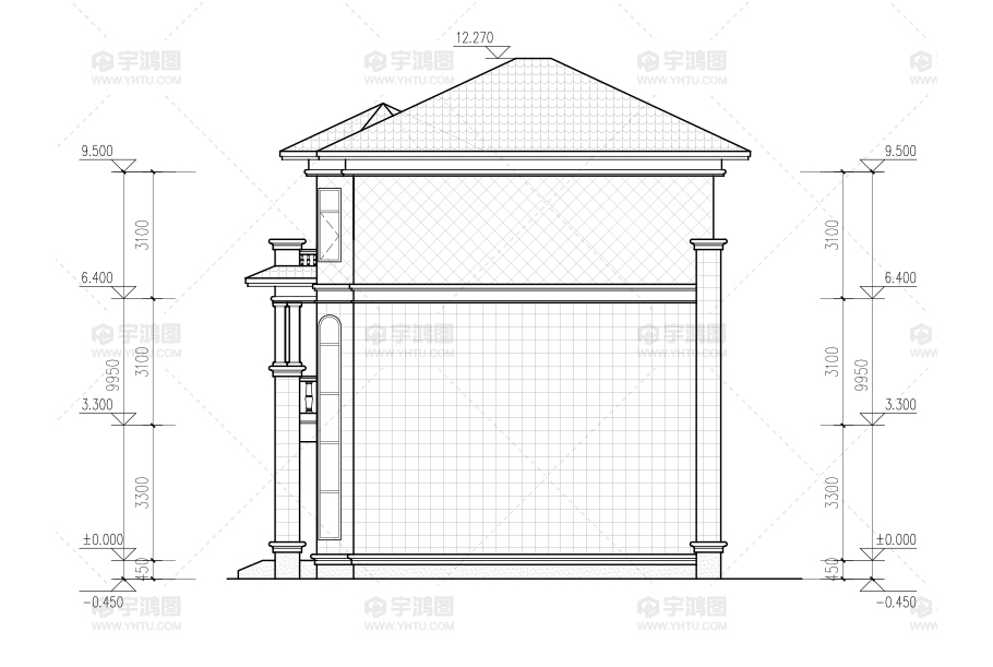 造價(jià)25萬(wàn)以內(nèi)三層農(nóng)村別墅設(shè)計(jì)圖，房子外觀高檔大氣
