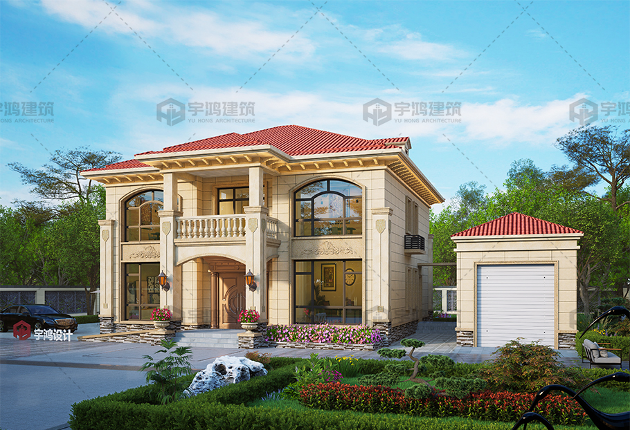 歐式風格19x12框架結(jié)構(gòu)別墅設(shè)計圖紙
